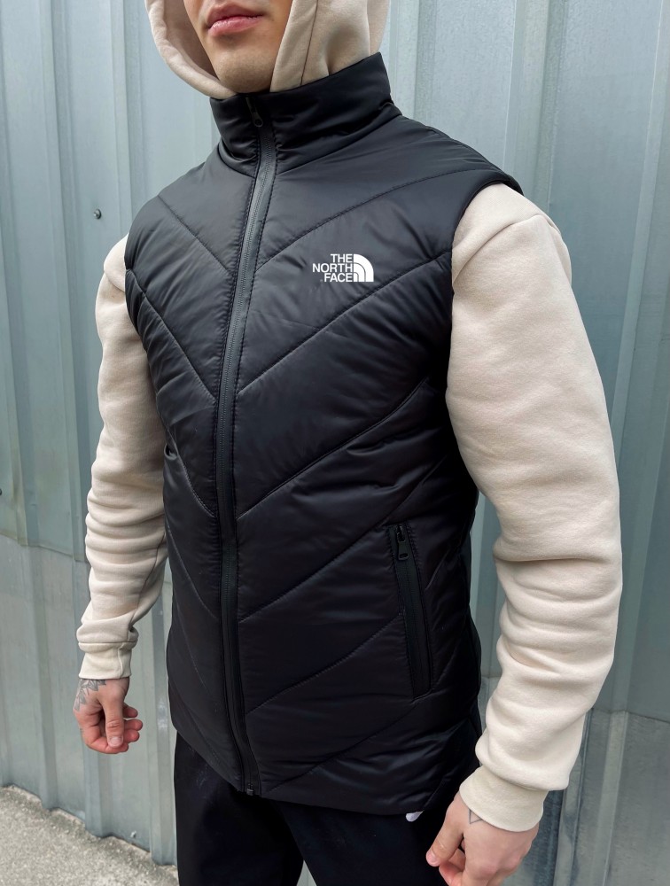 Комплект TNF 'Clip' жилетка чорна + сіра футболка та штани president + барсетка у подарунок