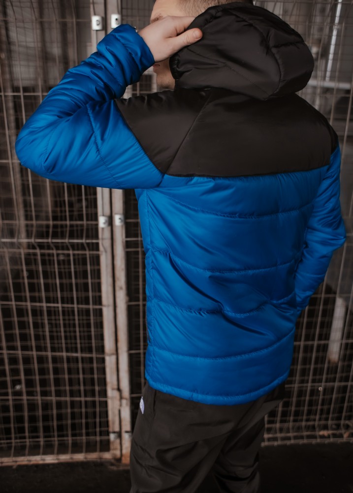 Комплект TNF куртка електрик-чорна-синя + штани TNF + барсетка TNF у подарунок!