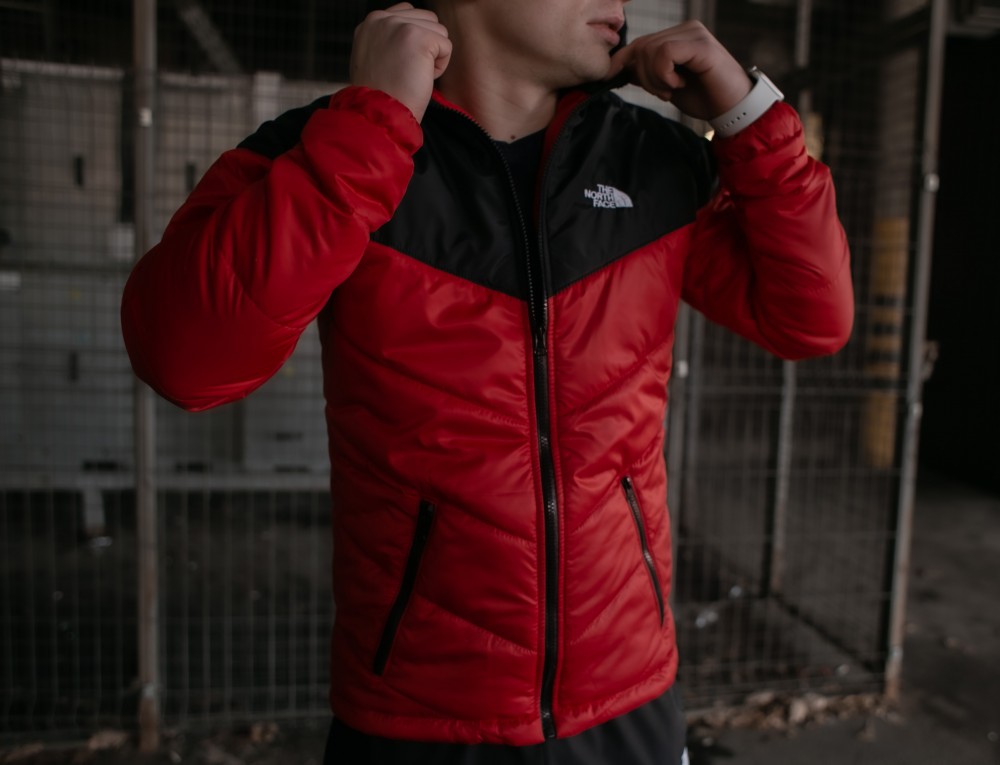 Комплект TNF куртка чорно-червона + штани TNF + барсетка TNF у подарунок!