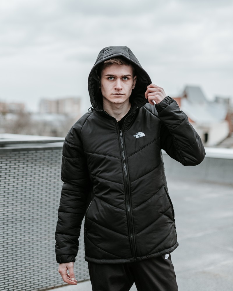 Комплект TNF чорна куртка + штани TNF + барсетка TNF в подарунок!