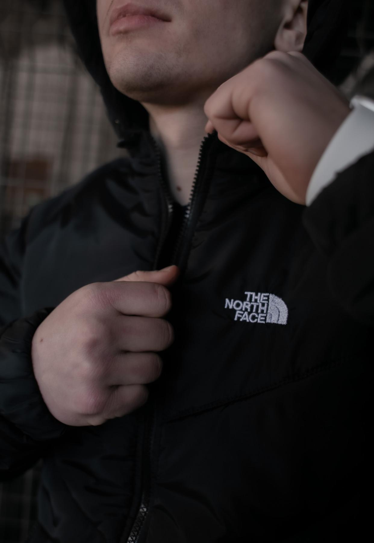 Комплект TNF чорна куртка + штани TNF + барсетка TNF в подарунок!