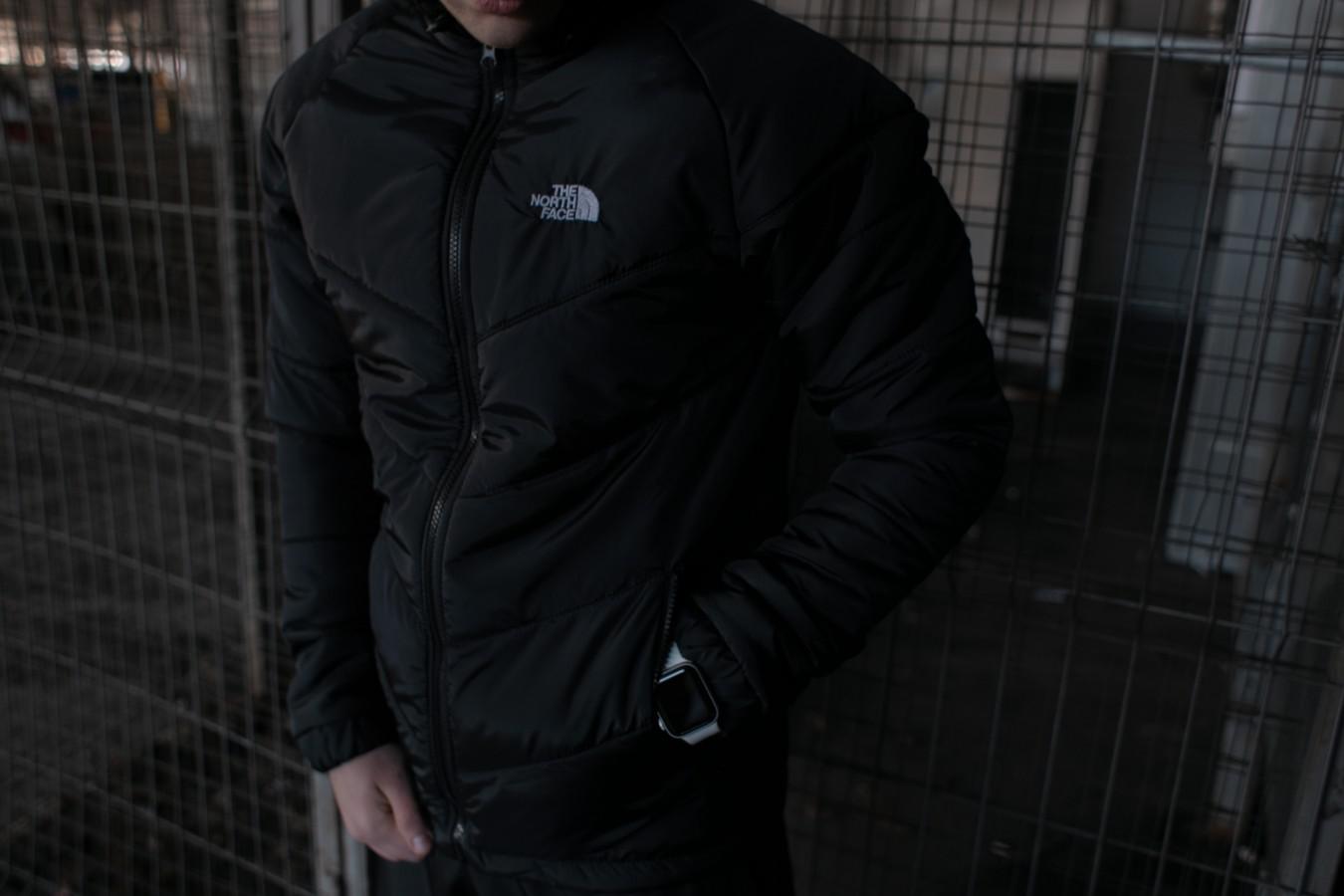 Комплект TNF чорна куртка + штани TNF + барсетка TNF в подарунок!
