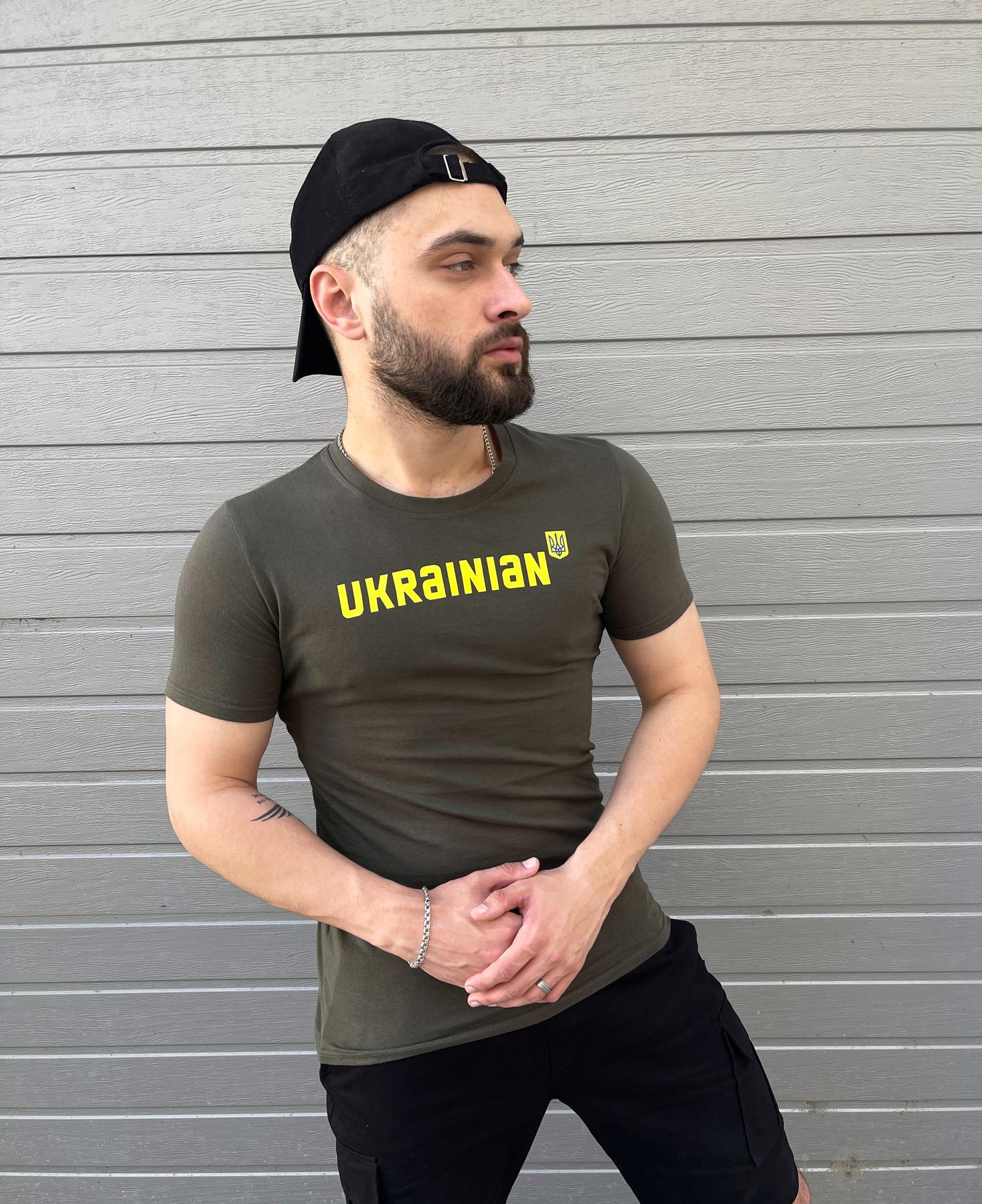 футболка Ukrainian хакі