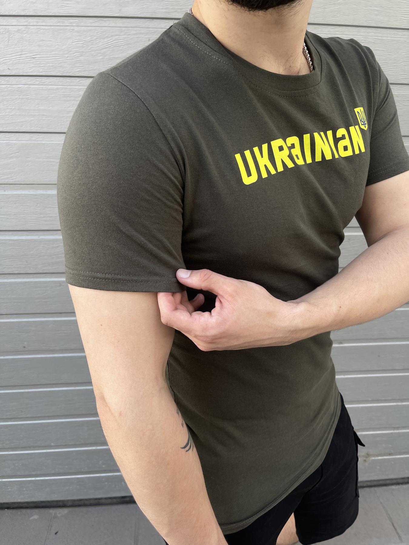 футболка Ukrainian хакі