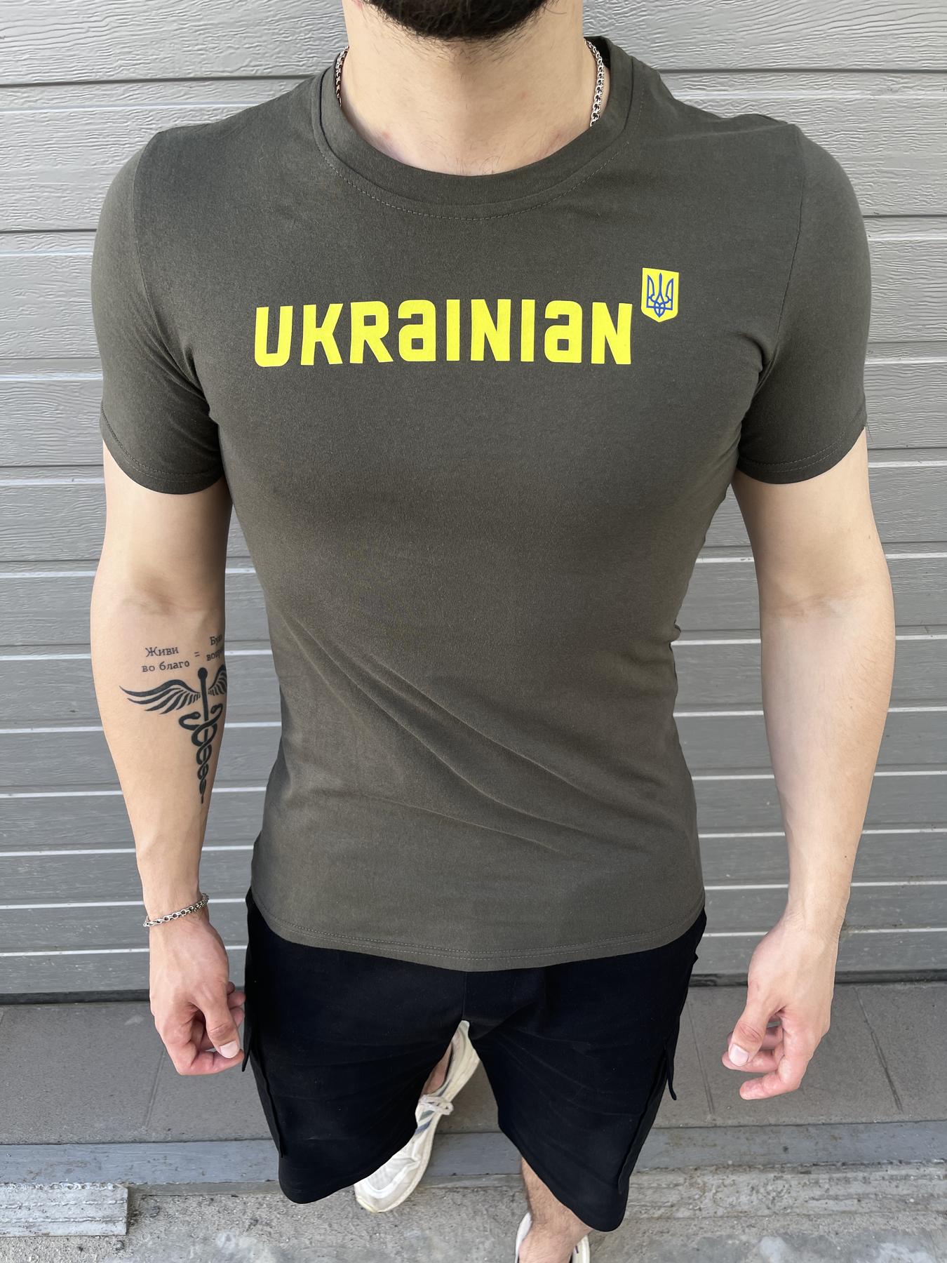 футболка Ukrainian хакі