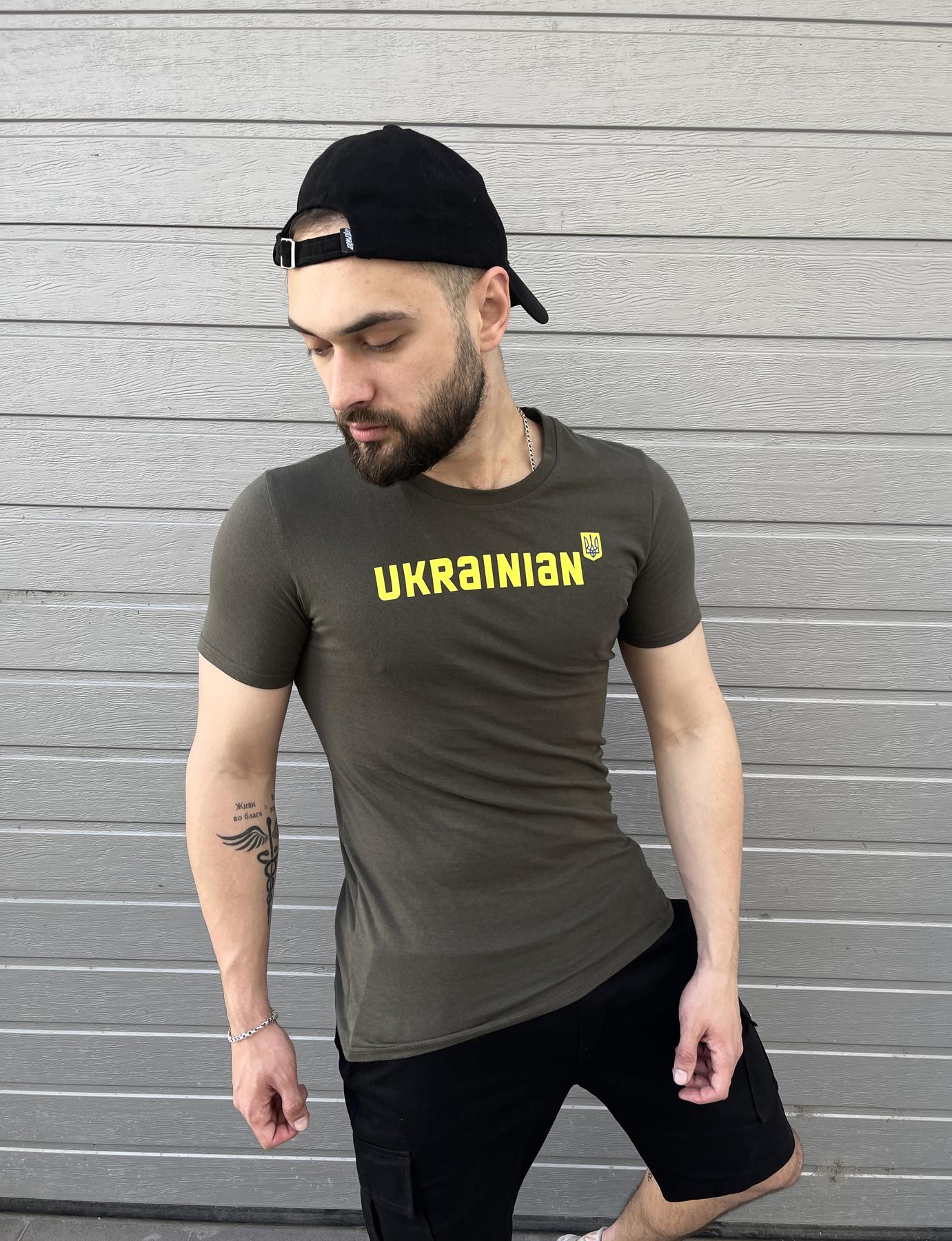 футболка Ukrainian хакі