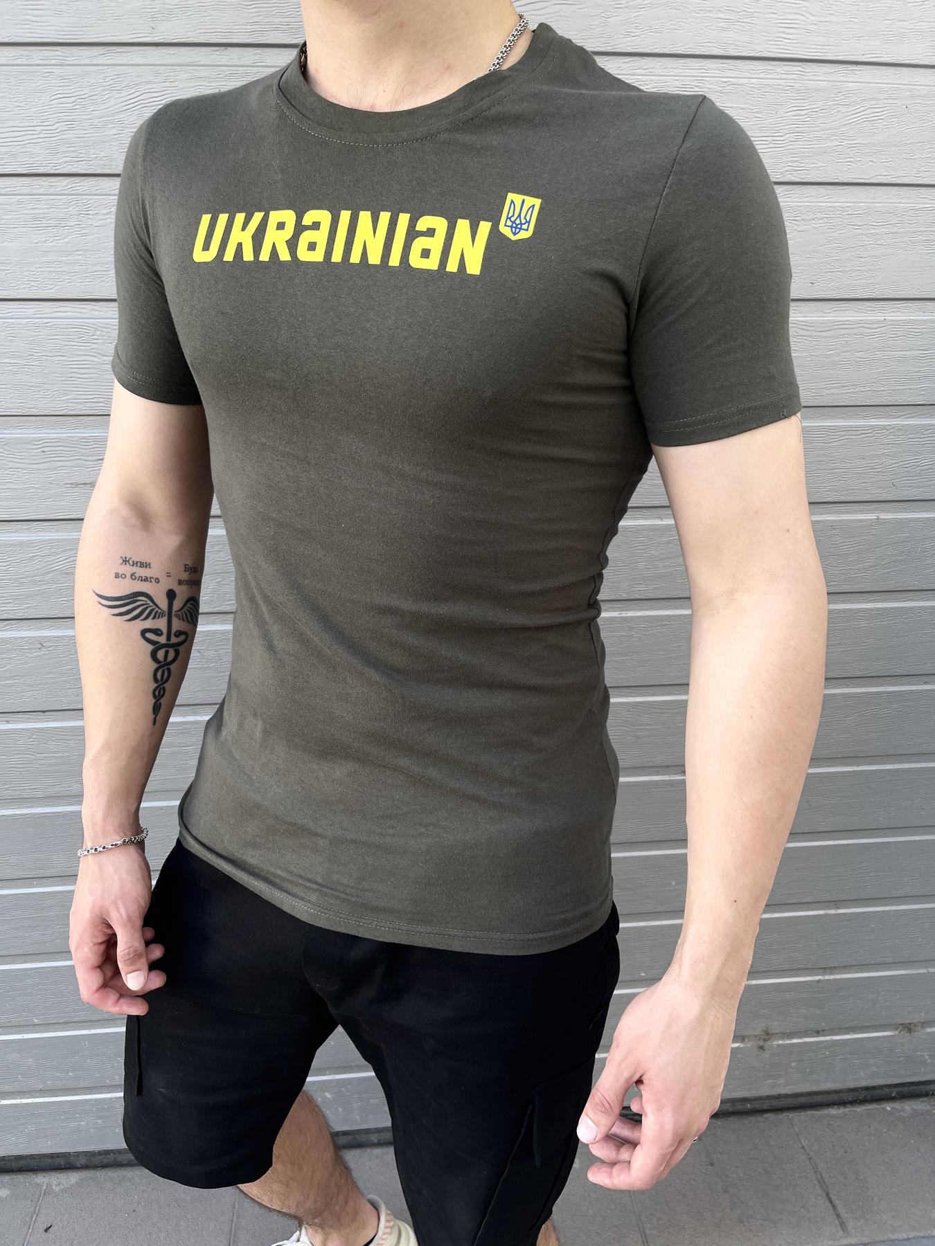 футболка Ukrainian хакі