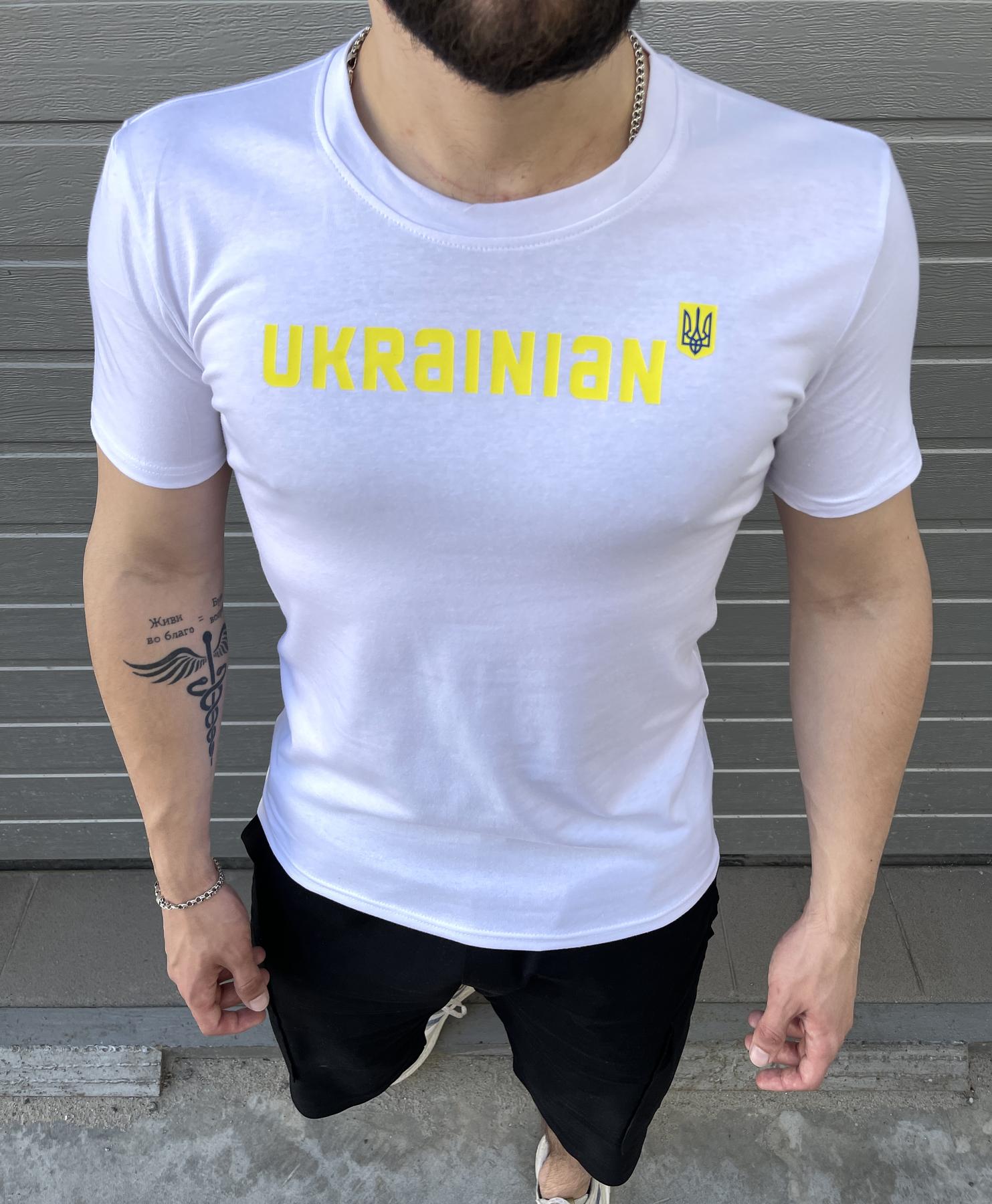 футболка Ukrainian біла