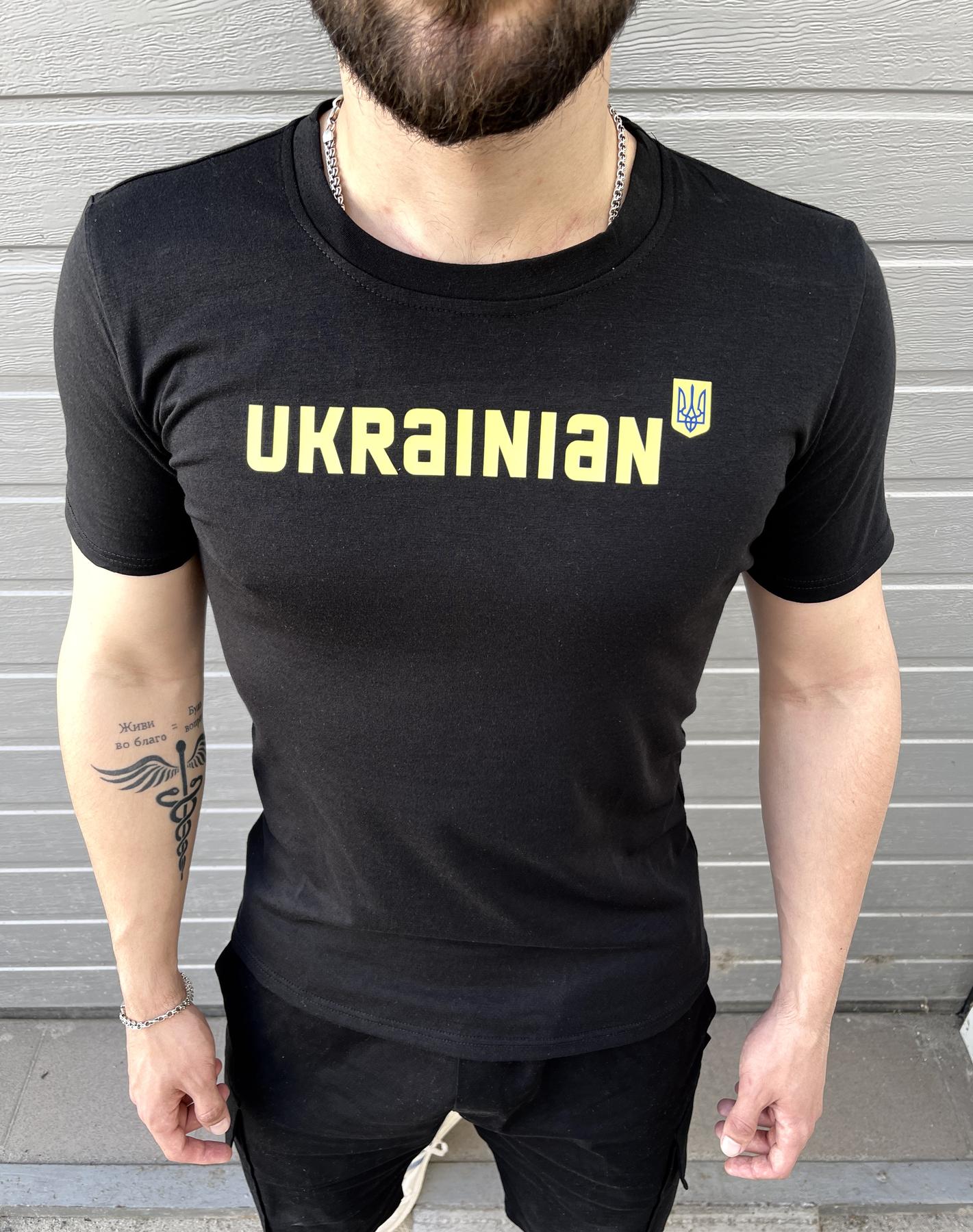 футболка Ukrainian чорна