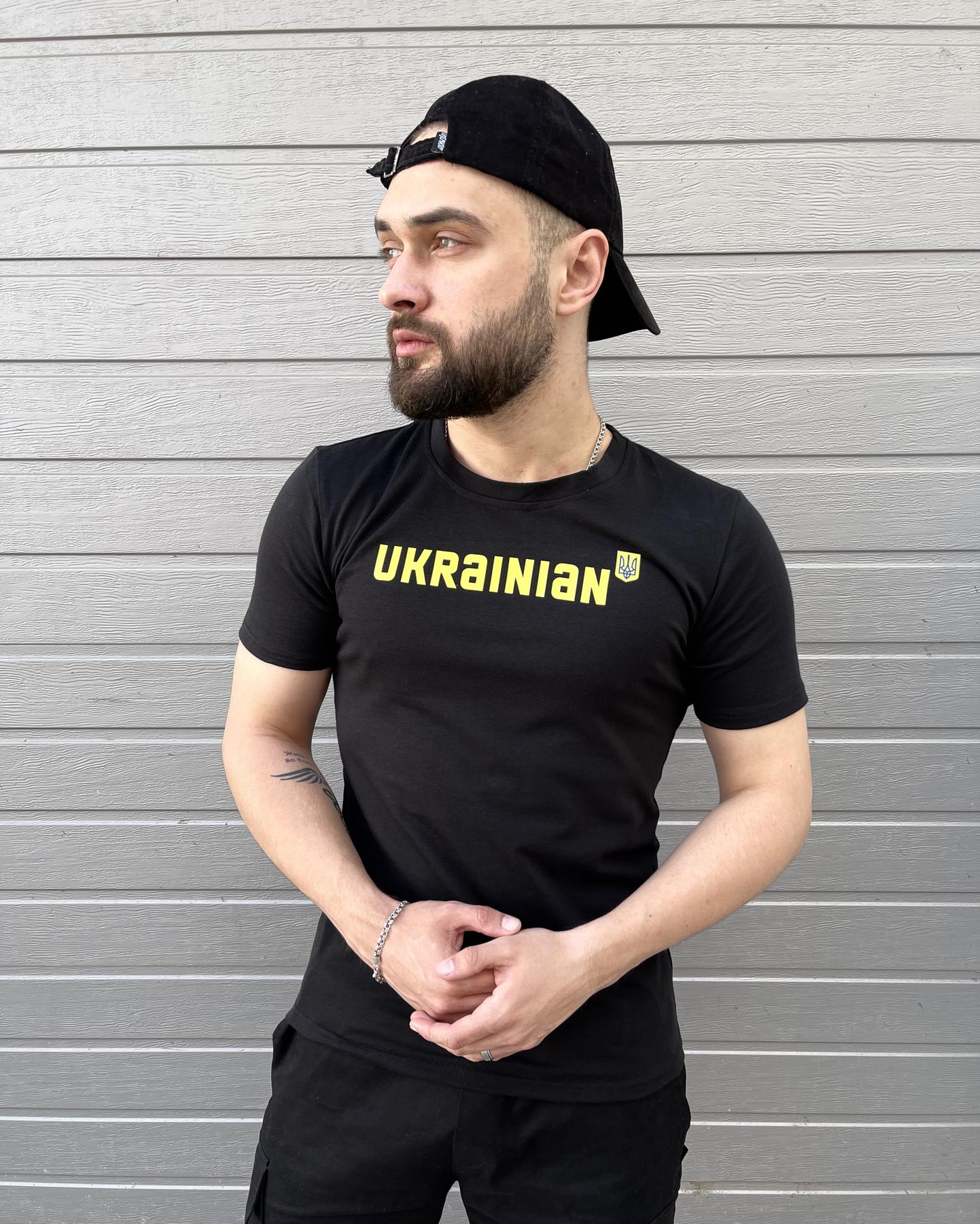 футболка Ukrainian чорна