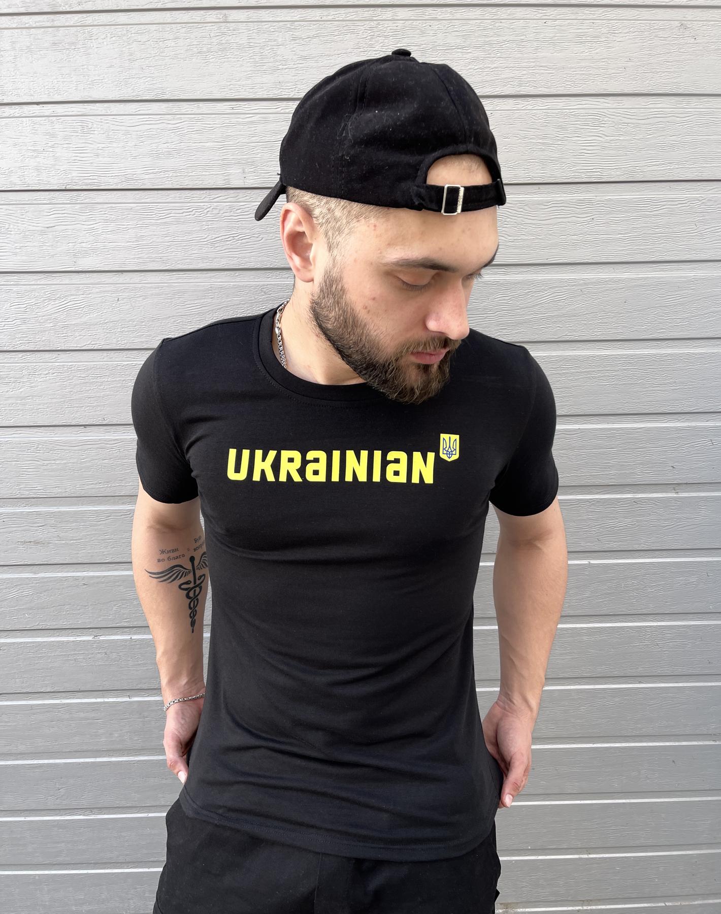 футболка Ukrainian чорна