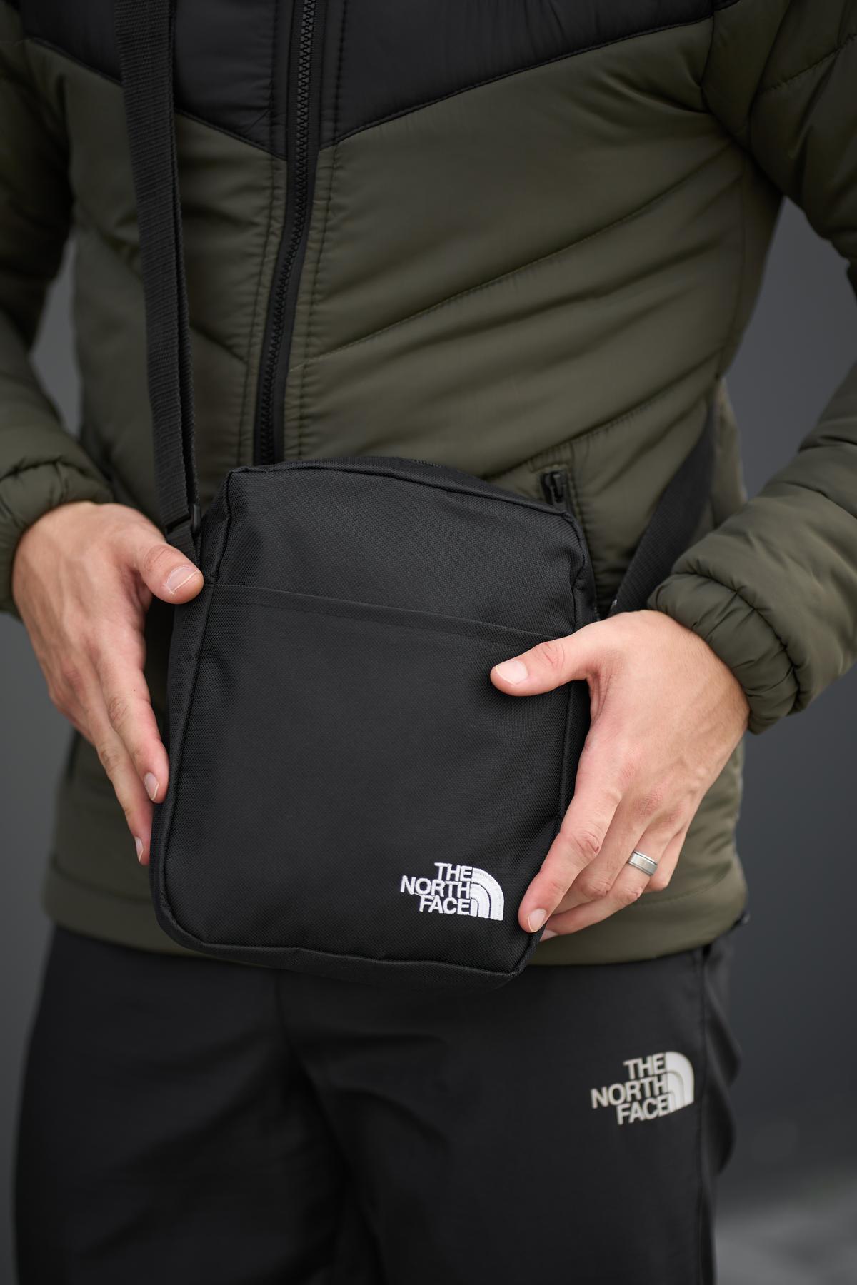 Комплект куртка TNF чорна-хакі + штани TNF. Барсетка TNF у подарунок!