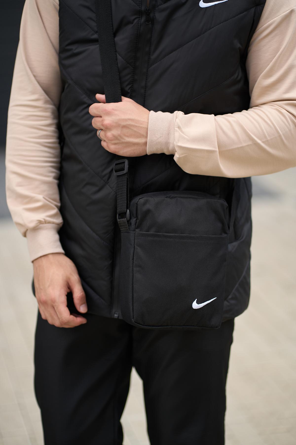 Комплект 'Clip' Nike жилет чорний + штани president. Барсетка у подарунок!