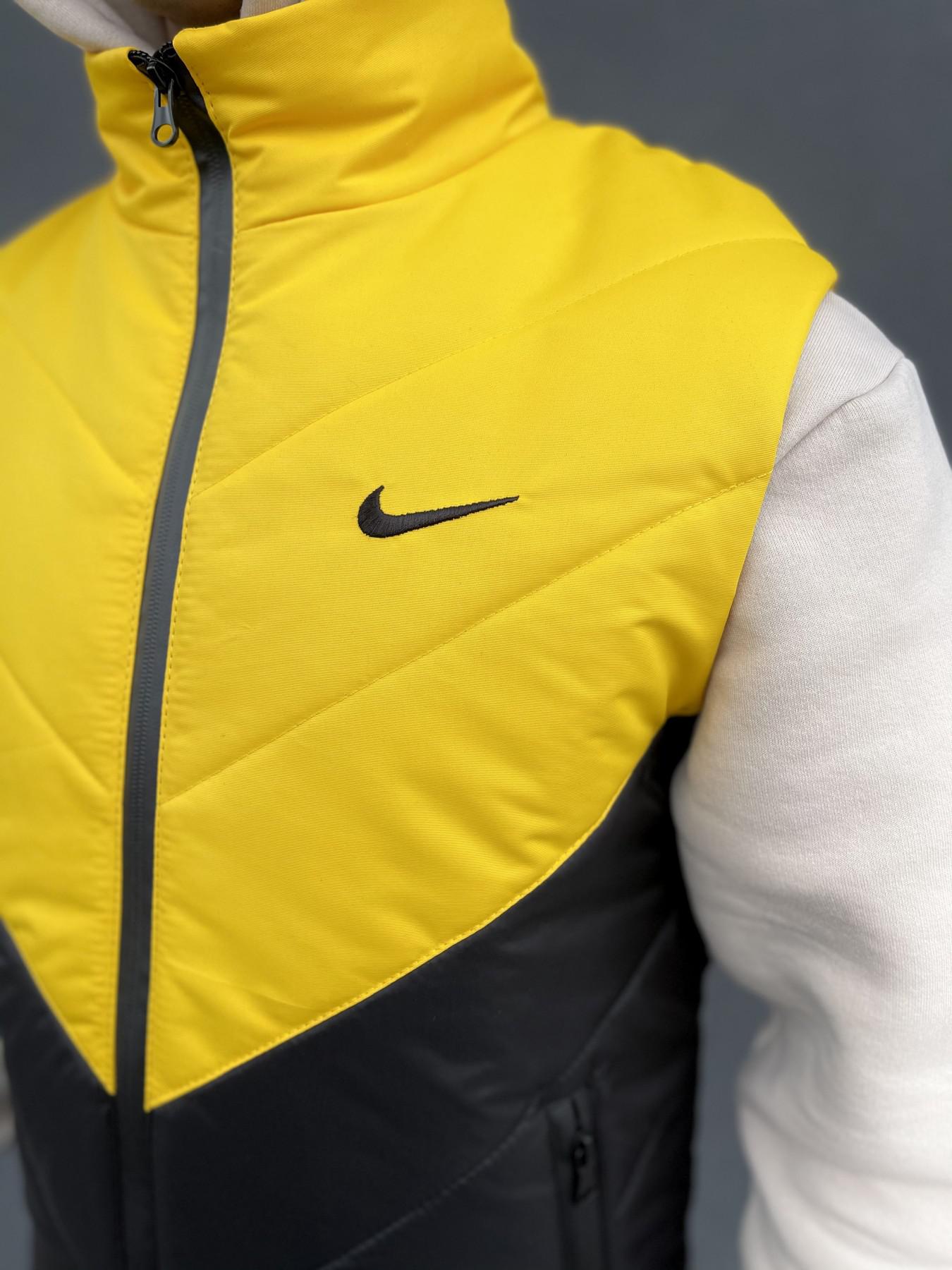 Комплект 'Clip' Nike жилет жовто-чорний + штани president. Барсетка у подарунок!