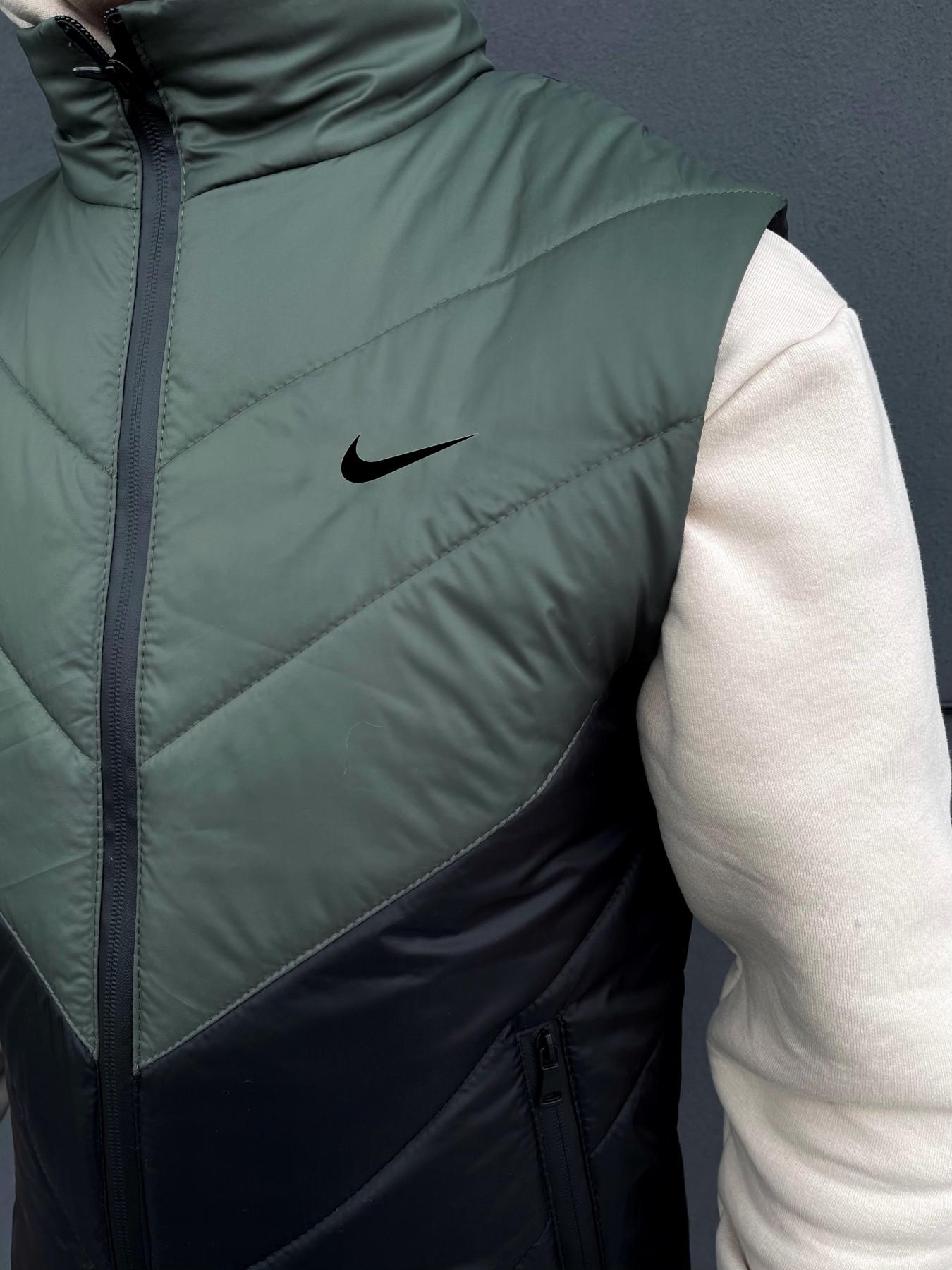 Комплект 'Clip' Nike жилет хакі-чорний + штани president. Барсетка у подарунок!
