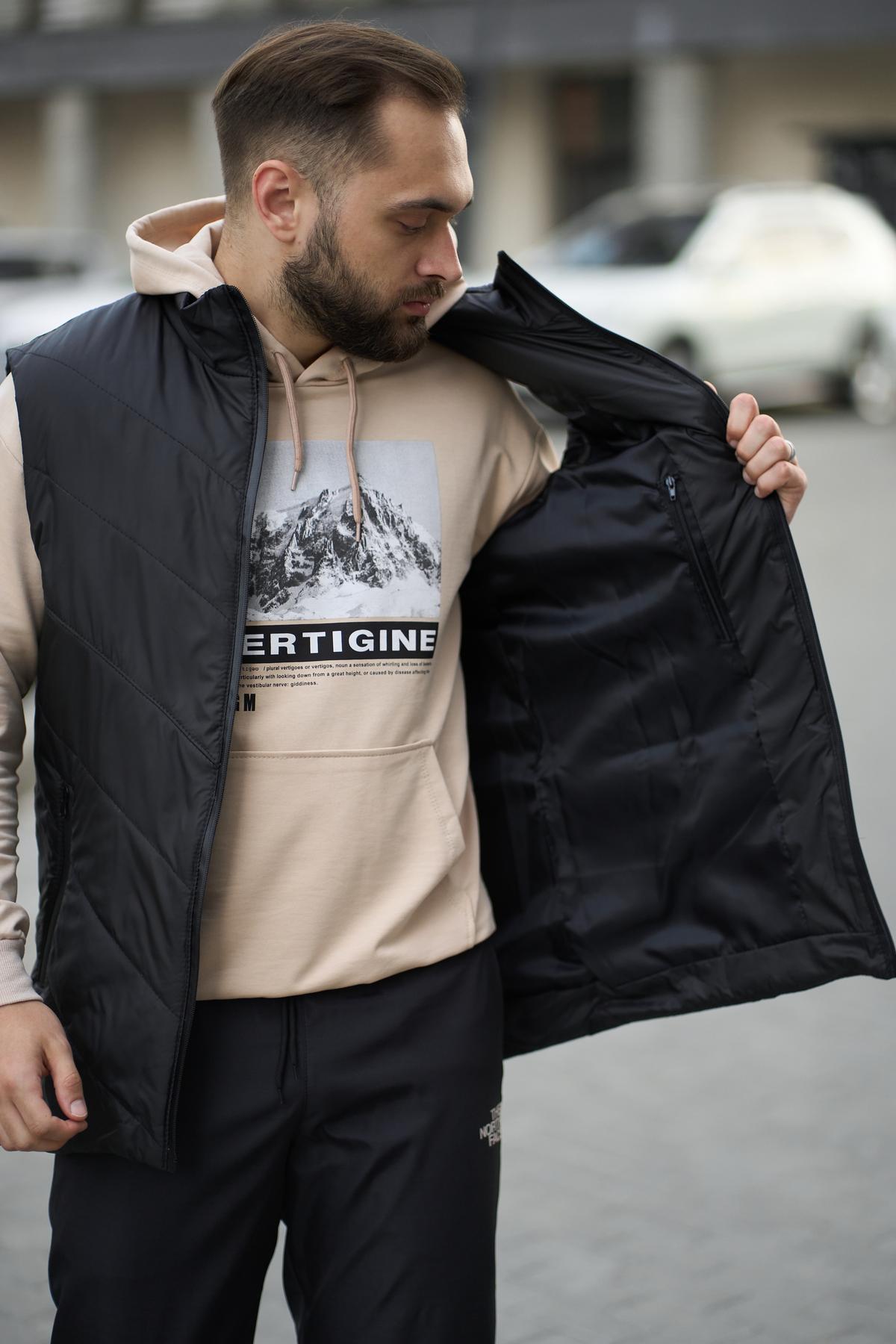 Комплект TNF 'Clip' жилетка чорна/штани president + барсетка у подарунок