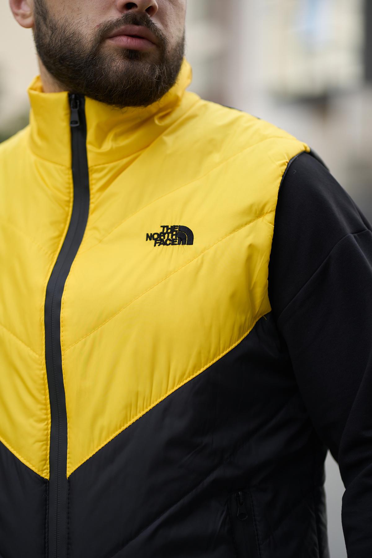 Комплект TNF 'Clip' жилетка жовто-чорна / штани president + барсетка у подарунок